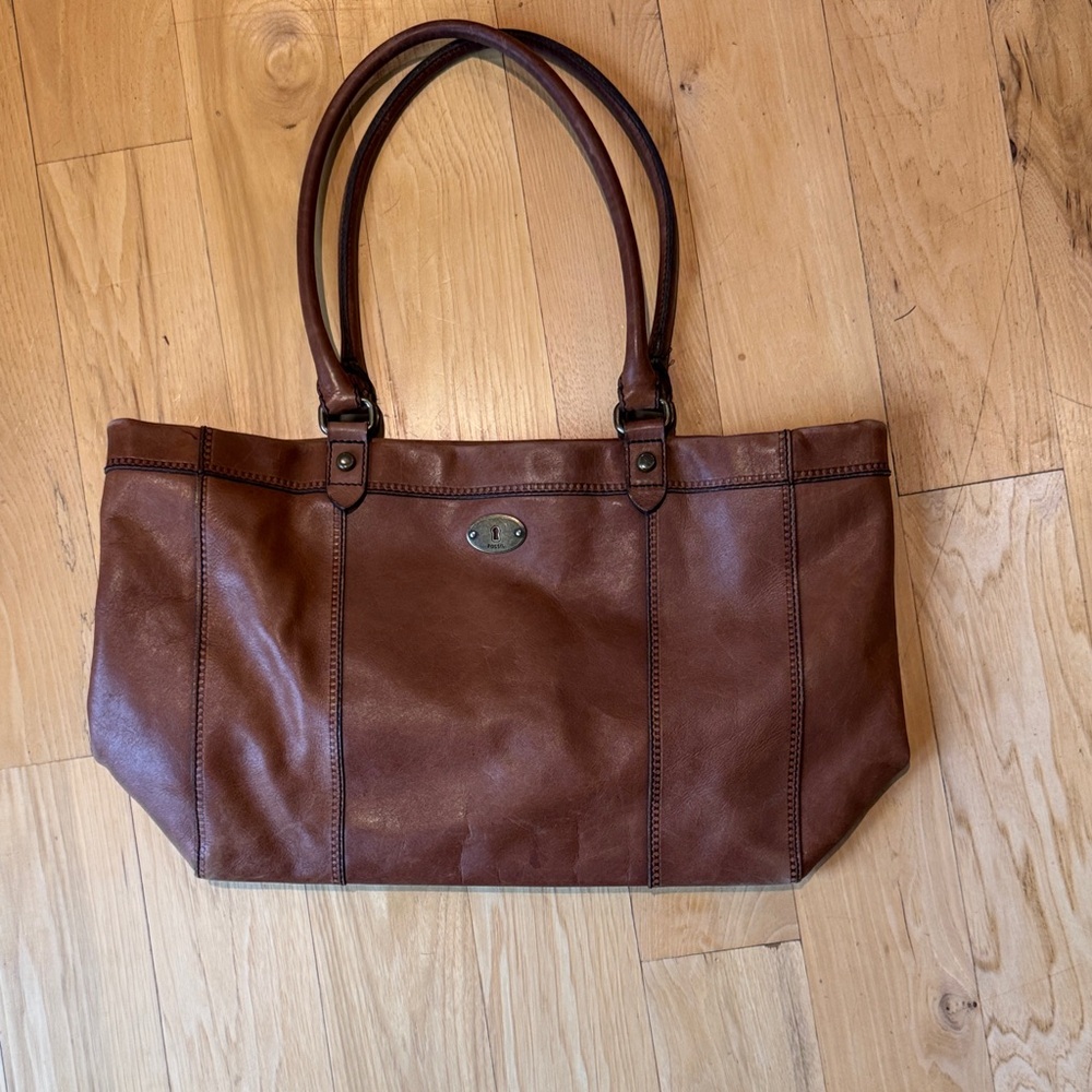 Fossil Brown Leather Shoulder Bag